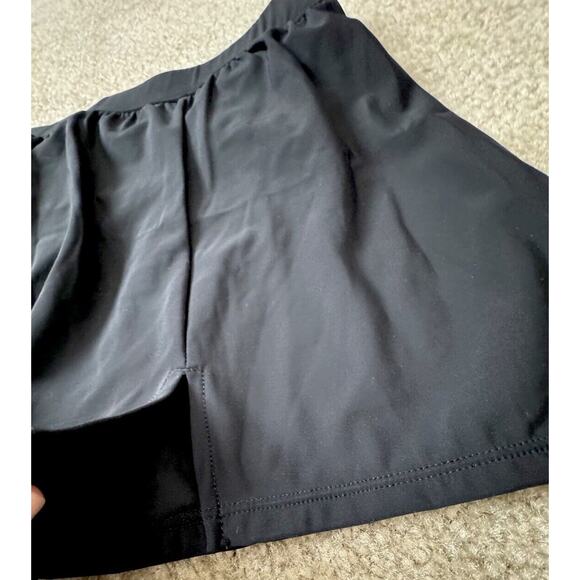 Aqua Green Womens XL 16W/18W Black Elastic Waist Swim Skirt Brief Liner NEW - Picture 2 of 8